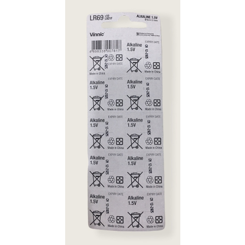 Vỉ 10 viên pin Vinnic SR920SW 920 371 L921F 921 AG6 LR69 Silver Oxide 1.55V