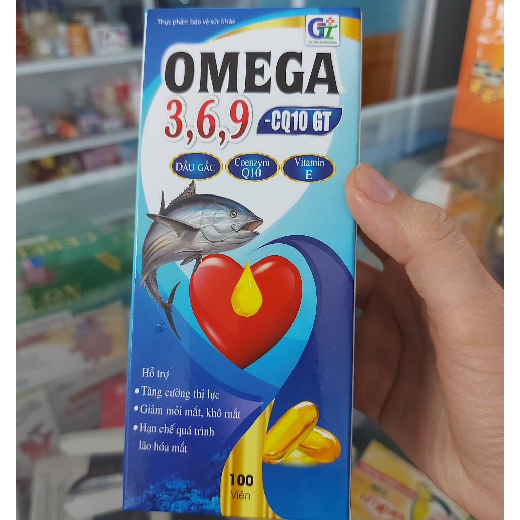 OMEGA 3,6,9- CQ10 GT GIÚP BỔ MẮT, PHÁT TRIỂN NÃO BỘ (HỘP 100 VIÊN)
