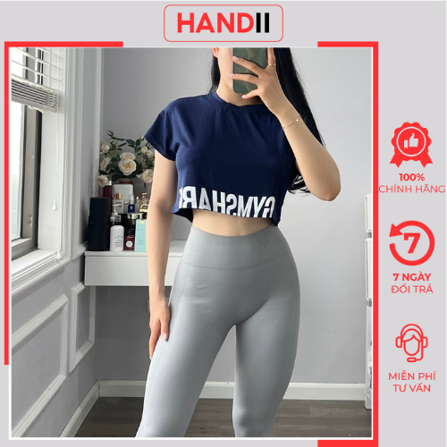Áo tập gym Gs Croptop Gymshank vải cotton 4 chiều siêu mềm và nhẹ "HANDII"