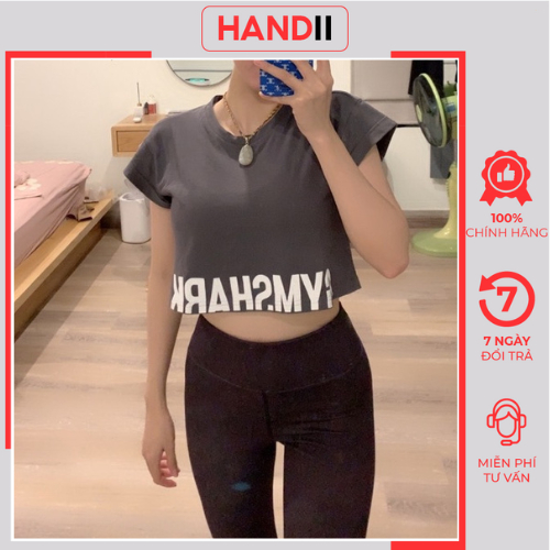 Áo tập gym Gs Croptop Gymshank vải cotton 4 chiều siêu mềm và nhẹ "HANDII"