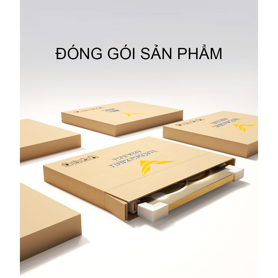 Tranh Hoa có đèn LED + điều khiển từ xa tráng gương TườngXinhDecor trang trí nhà cửa , spa , nail mi ,quà tặng tân gia..