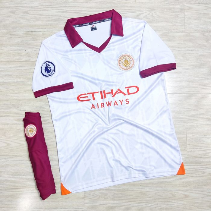 Quần Áo Bóng Đá, Đồ Đá Banh CLB Manchester City 2024 Trắng - Thun Lạnh Cao Cấp, Không Nhăn - Thể Thao Khỏe