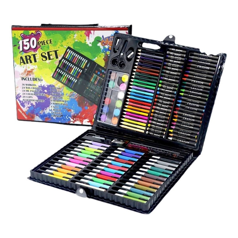 HỘP MÀU 150 CHI TIẾT CHO BÉ TẬP TÔ HÀNG ĐẸP