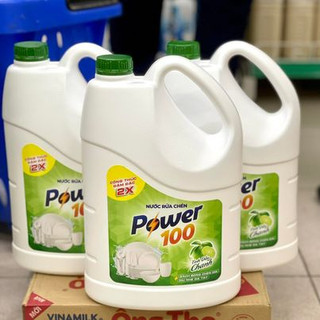 Nước rửa chén bát POWER100 - nước rửa chén tinh dầu chanh tươi an toàn cho da can 3.5kg