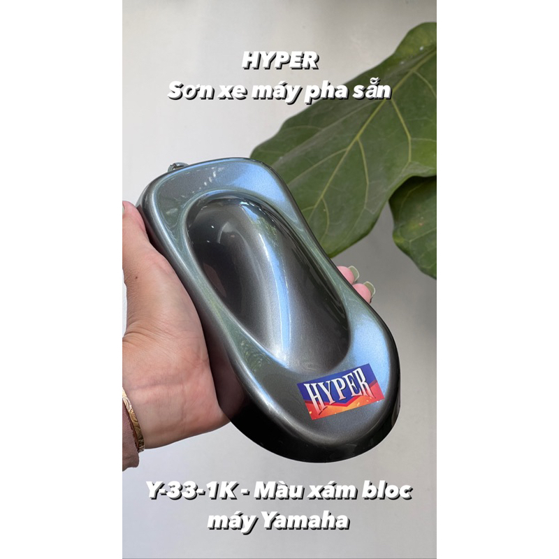Sơn xe máy HYPER màu lông chuột lốc máy Yamaha 1K (Code: Y-33) - 1 Lít