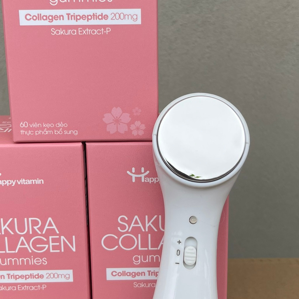 Máy Massage Ion đẩy tinh chất cầm tay cao cấp, hỗ trợ trắng da - Happy Vitamin