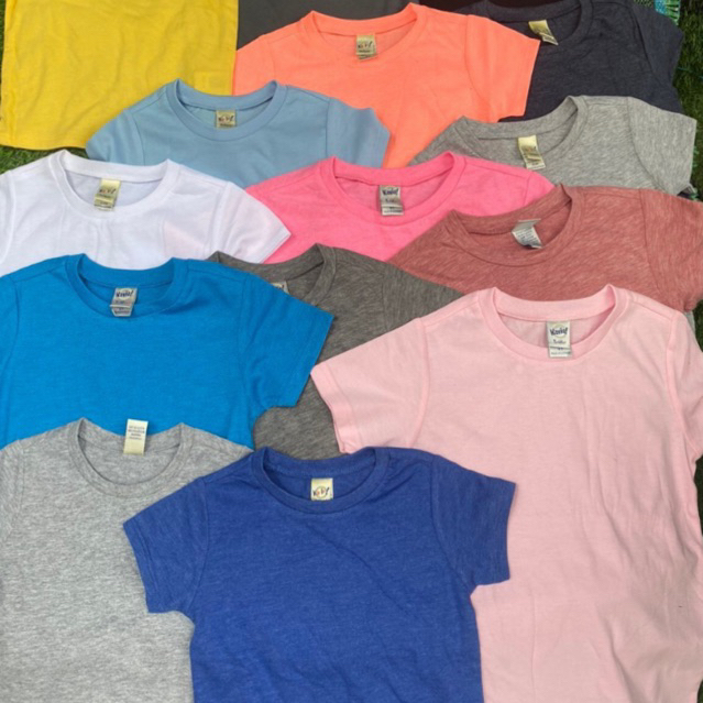 Áo phông basic hãng Kavio chất cotton thoáng mát cho bé trai, bé gái từ 12m - 5 tuổi