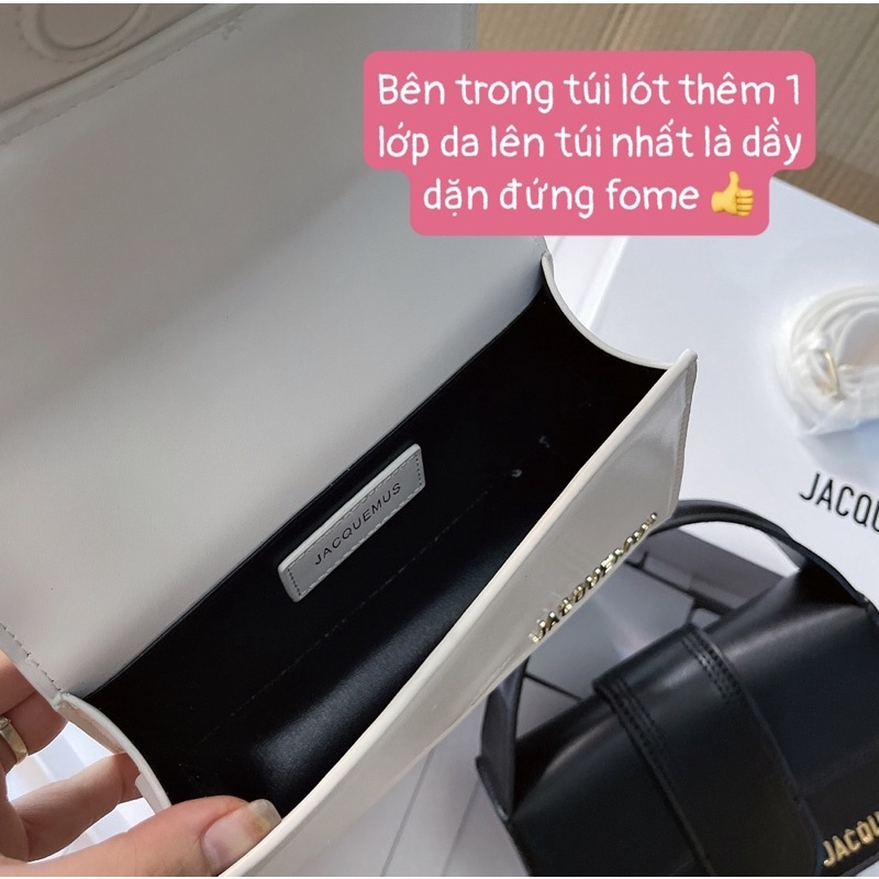 Túi JACQUEMUS Xách Tay Da Mềm Hàng Nhập QC Loại 1 Full Box