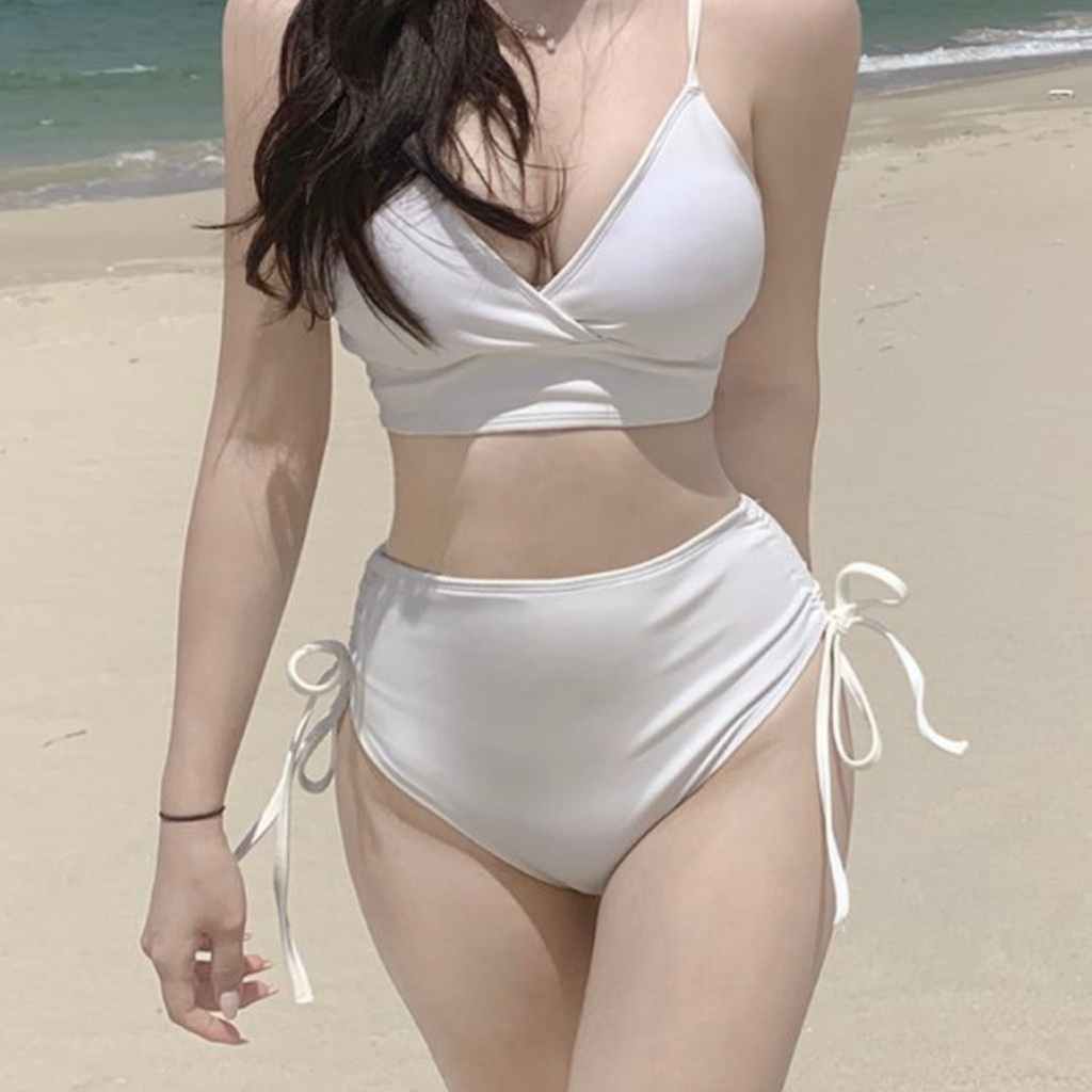 Bikini 2 mảnh quần dây rút (cạp quần dưới rốn)