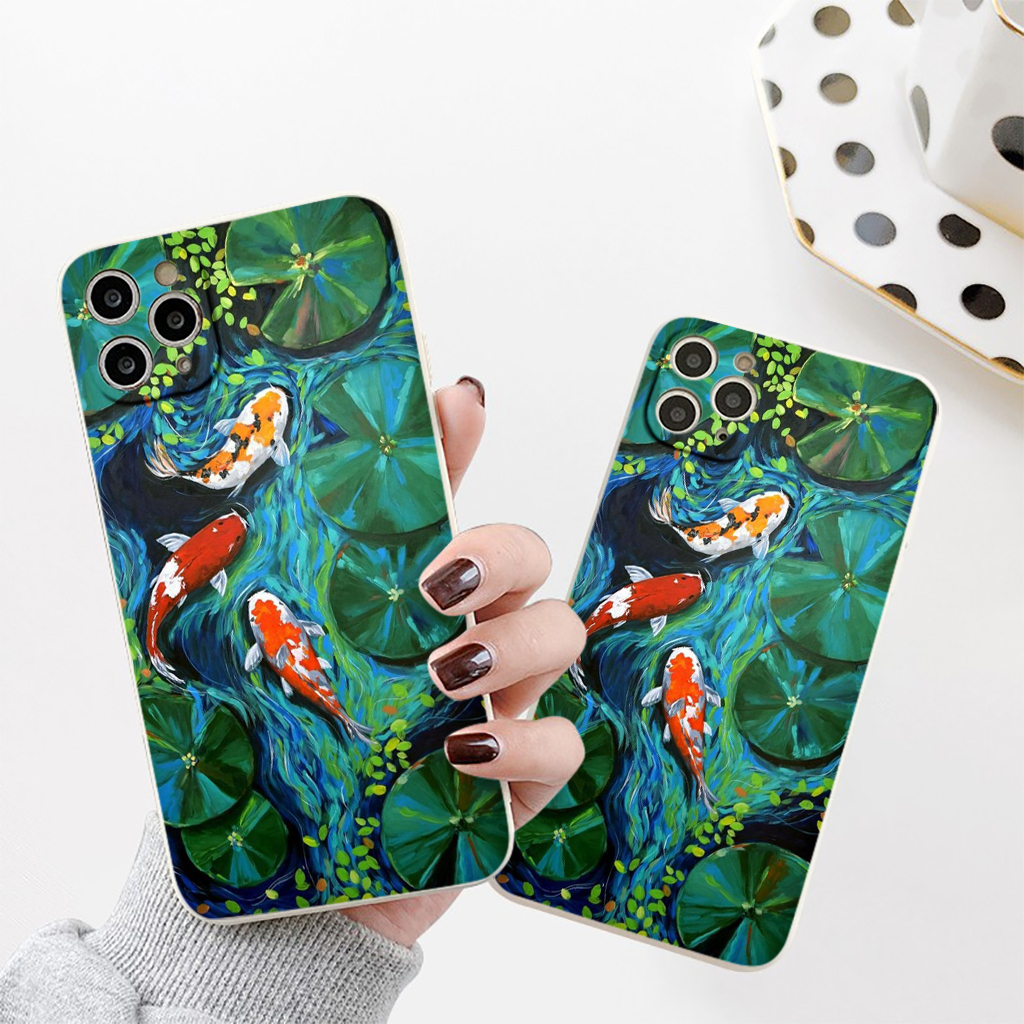 Ốp iphone đàn cá bơi lội cực đẹp ip 7 8 plus 12 Pro max 11 Pro X XS MAX XR 14 13pro prm e5925