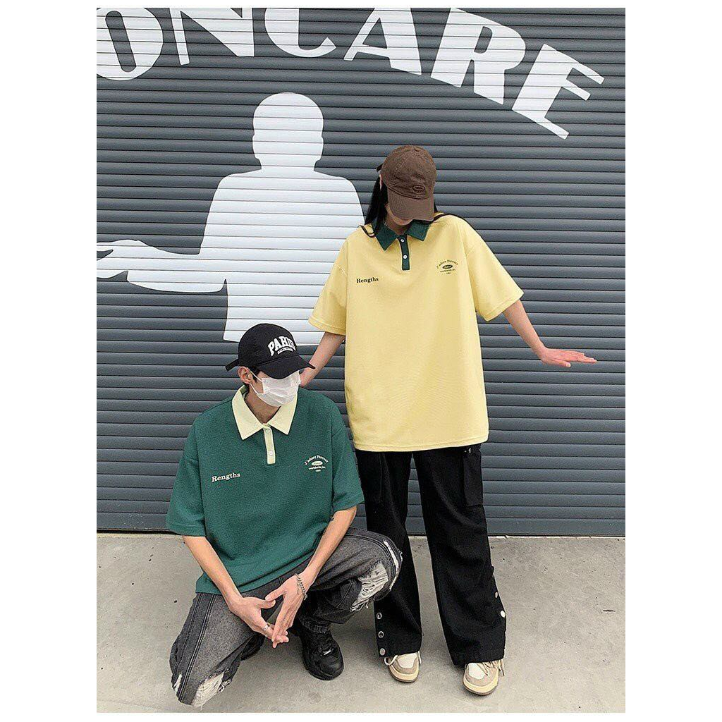 Áo thun polo unisex Lyihome dành cho nam và nữ, áo phong cách Hàn Quốc form rộng trẻ trung, năng động, chất vải dày dặn