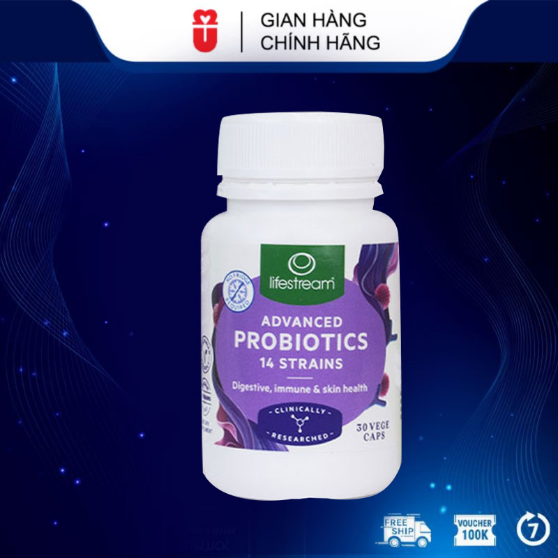 Men Vi Sinh phụ khoa 14 Chủng Lifestream Advanced Probiotics 30 viên