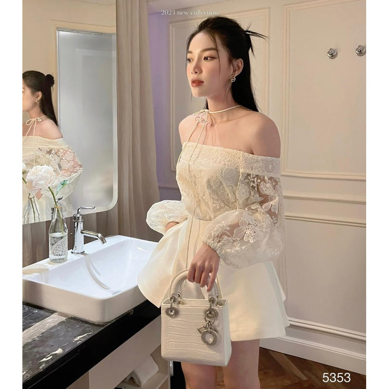 Set Áo Dây Ren Hoa - Cherie Set Chouchou