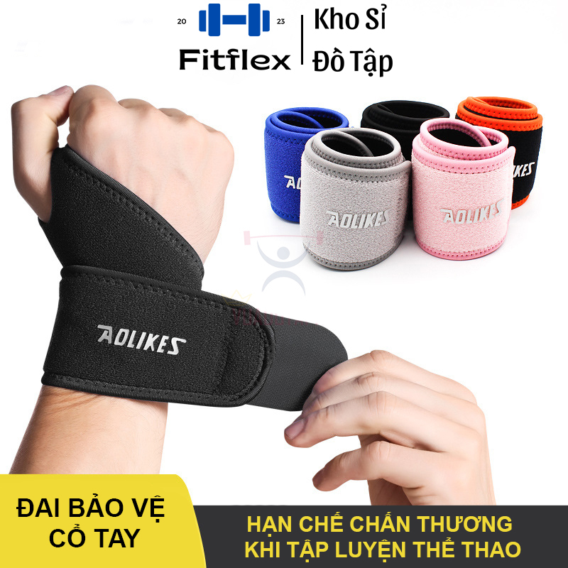 Băng Bảo Vệ Cổ Tay, Đai Cuốn Cổ Tay Tập Gym AOLIKES A-7937 (1 Chiếc)