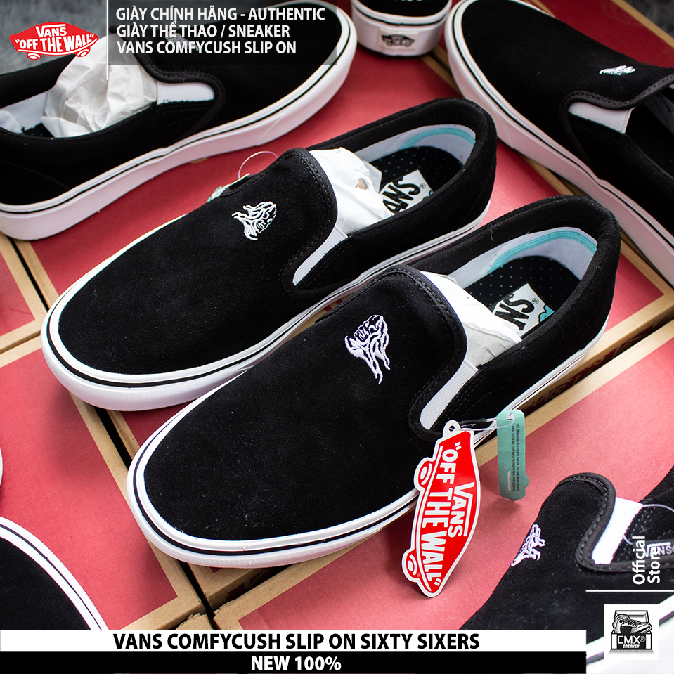 Giày VANS COMFYCUSH SLIP ON SIXTY SIXERS   - AUTHENTIC 100%