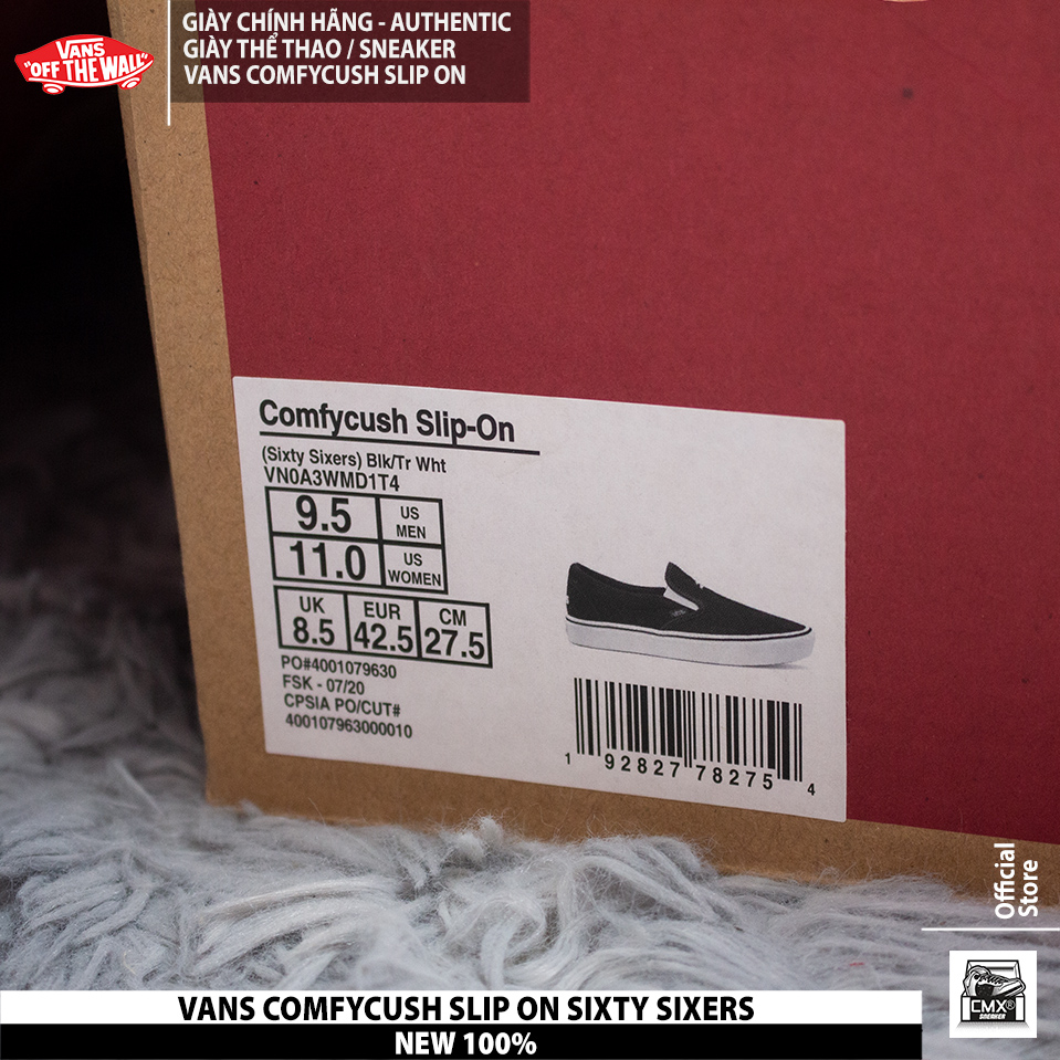 Giày VANS COMFYCUSH SLIP ON SIXTY SIXERS   - AUTHENTIC 100%
