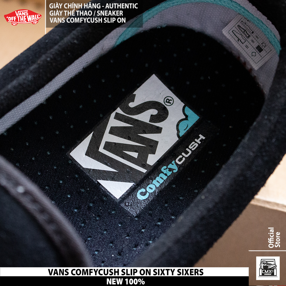 Giày VANS COMFYCUSH SLIP ON SIXTY SIXERS   - AUTHENTIC 100%