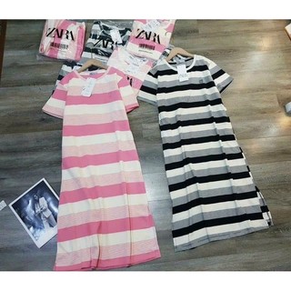 Váy V40 kẻ thời trang dáng dài