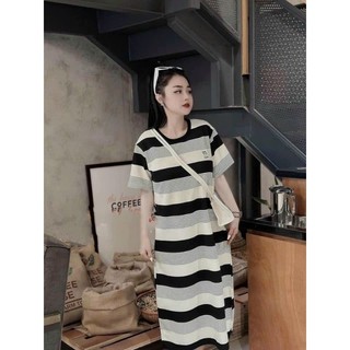 Váy V40 kẻ thời trang dáng dài