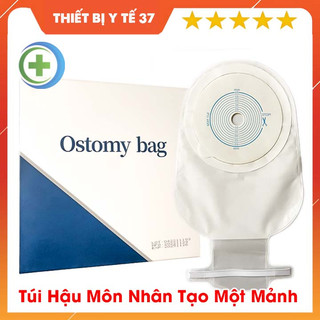 Hộp 10 Túi Hậu Môn Nhân Tạo 1 Mảnh Ostomy Bag - Túi Có Màu Trắng, Dễ Dàng Sử Dụng