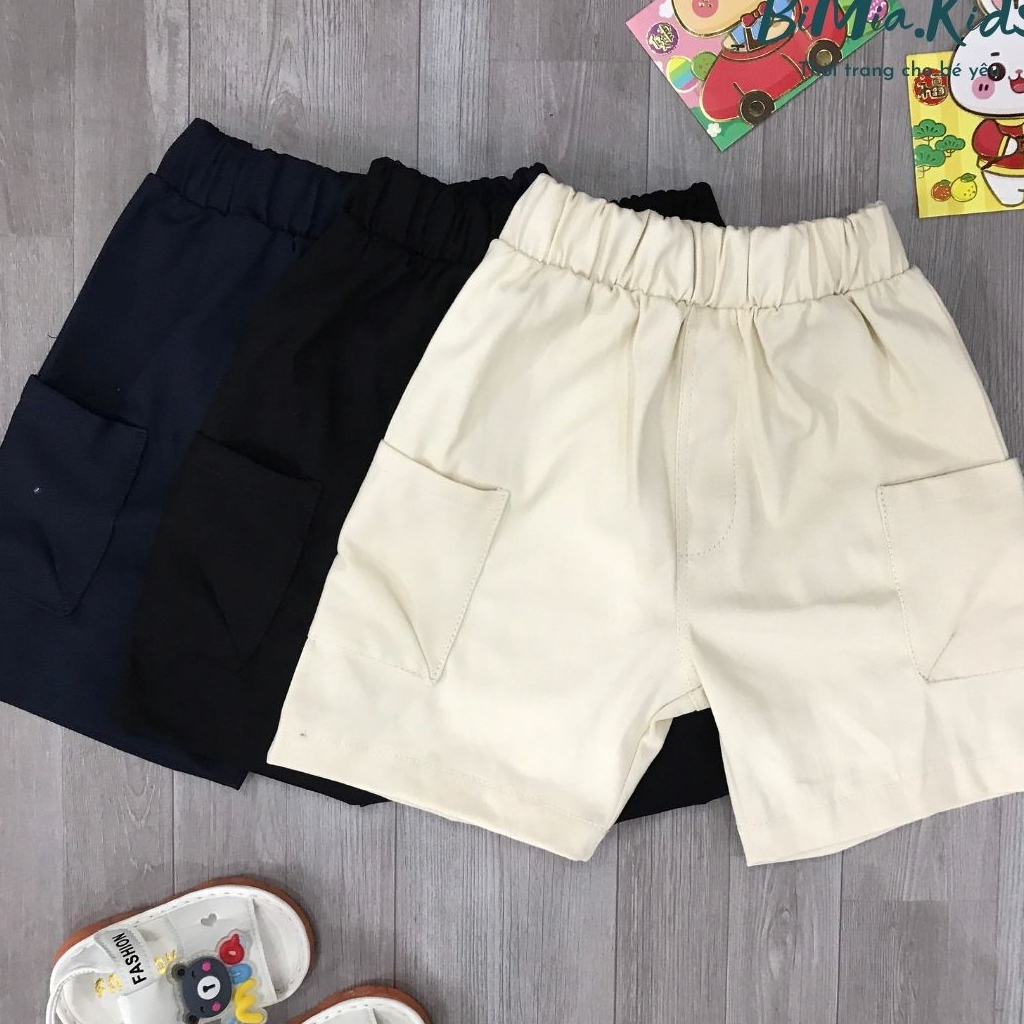 Quần Đùi Cho Bé BIMIA KIDS Chất Kaki Thun Thoáng Mát Cực Xinh
