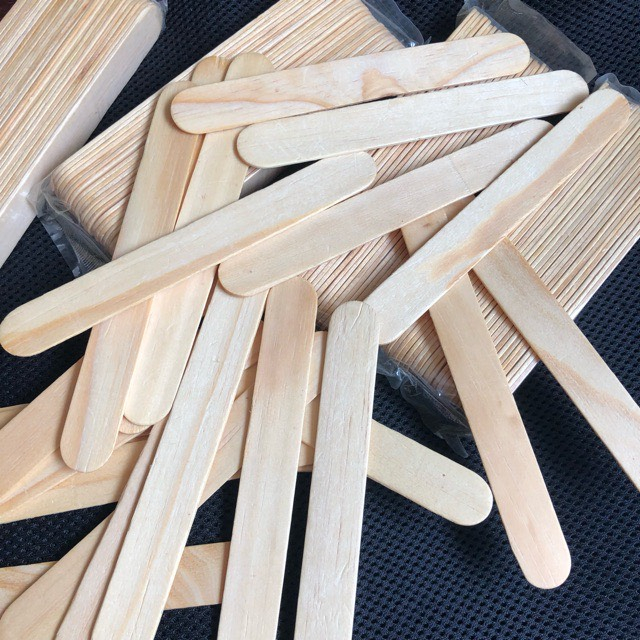 Combo que phết gỗ sáp wax lông lớn dày dặn, que đè lưỡi Ozuna VIỆT NAM