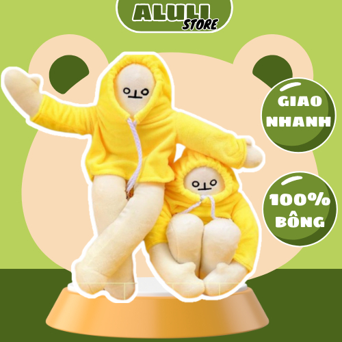 Gấu bông người chuối trầm cảm banaman dễ thương êm mịn ALULI