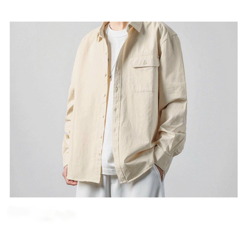 Áo khoác sơ mi Unisex chất kaki dày dặn thoáng mát, form chuẩn đẹp - có thể dùng làm áo khoác Lyihome