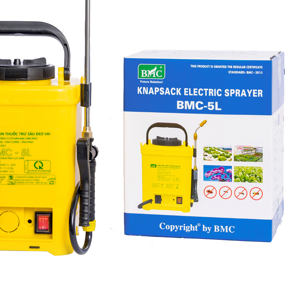 Bình bơm điện phun thuốc trừ sâu BMC - 5L