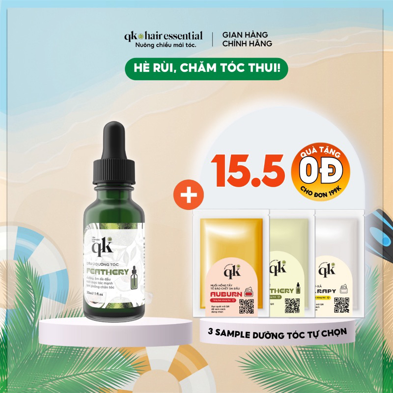 DẦU Ủ DƯỠNG TÓC FEATHERY HANDMADE | Kích mọc tóc làm dày tóc làm phồng chân tóc dưỡng ẩm da đầu thảo mộc