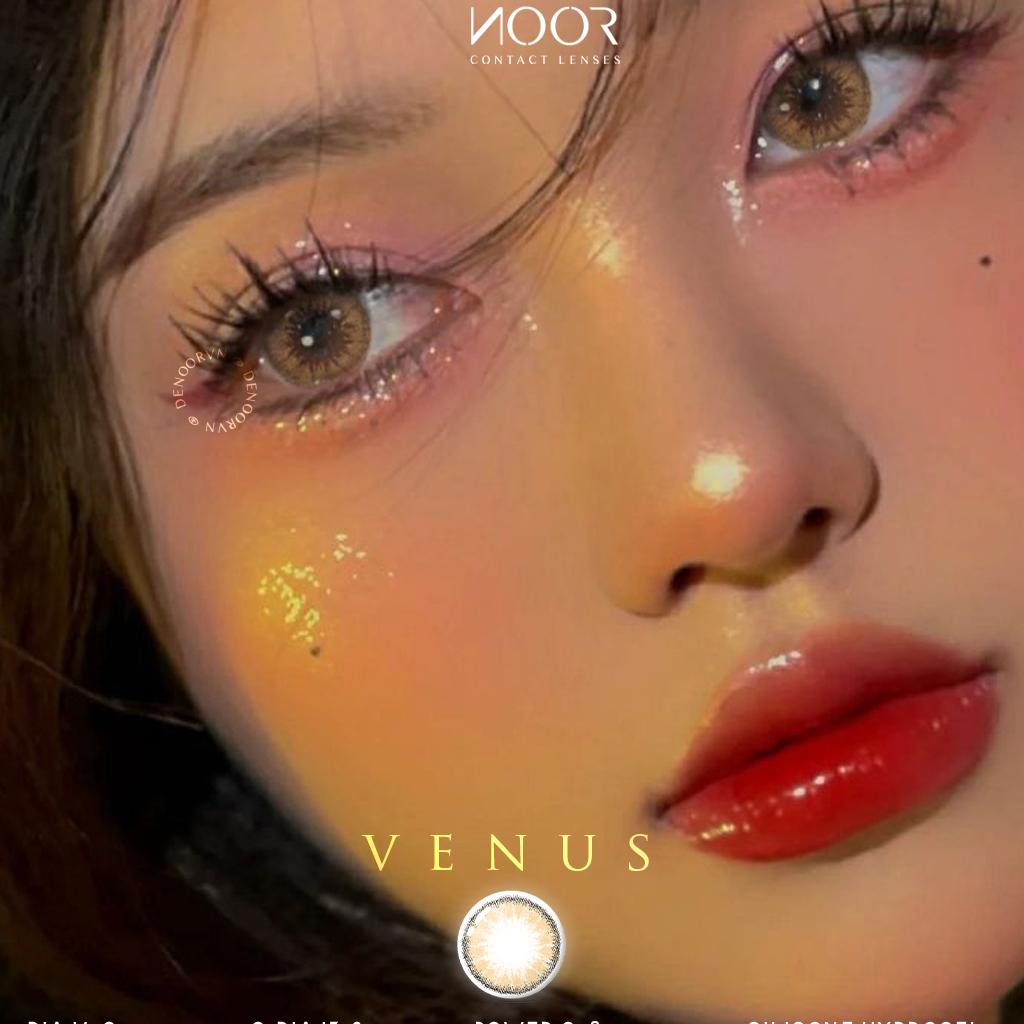 Venus - Lens Nâu Tây Hot Douyin - Silicone Hydrogel Siêu Êm - Chính Hãng Hàn Quốc - DeNOOR