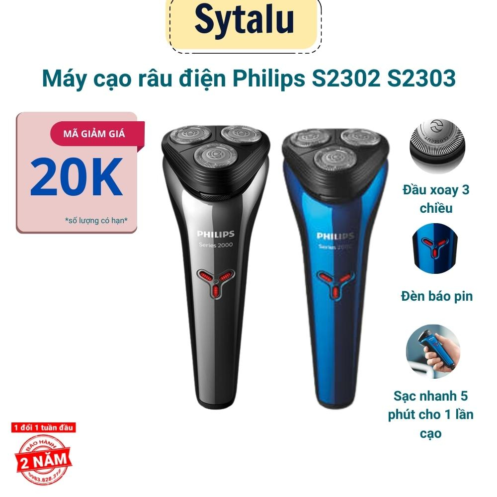 Máy cạo râu điện Philips S2302 S2303 Seri2000 Bản nâng cấp của S1301 S1203 S1020 S1050 S1060 có chức năng sạc nhanh