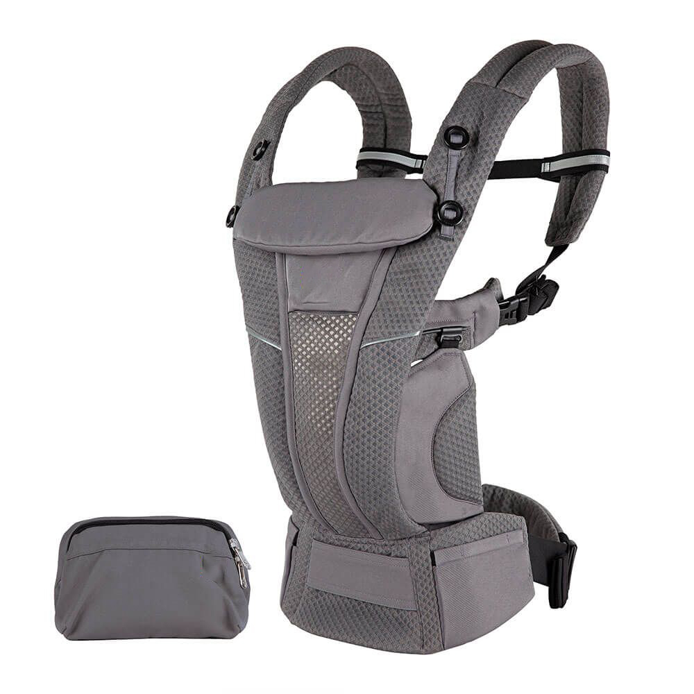 Địu Em Bé Sơ Sinh Có Đỡ Cổ Đa Năng Trợ Lực 4 Tư Thế KidsWorld OMNI Breeze Thoáng Khí Chính Hãng
