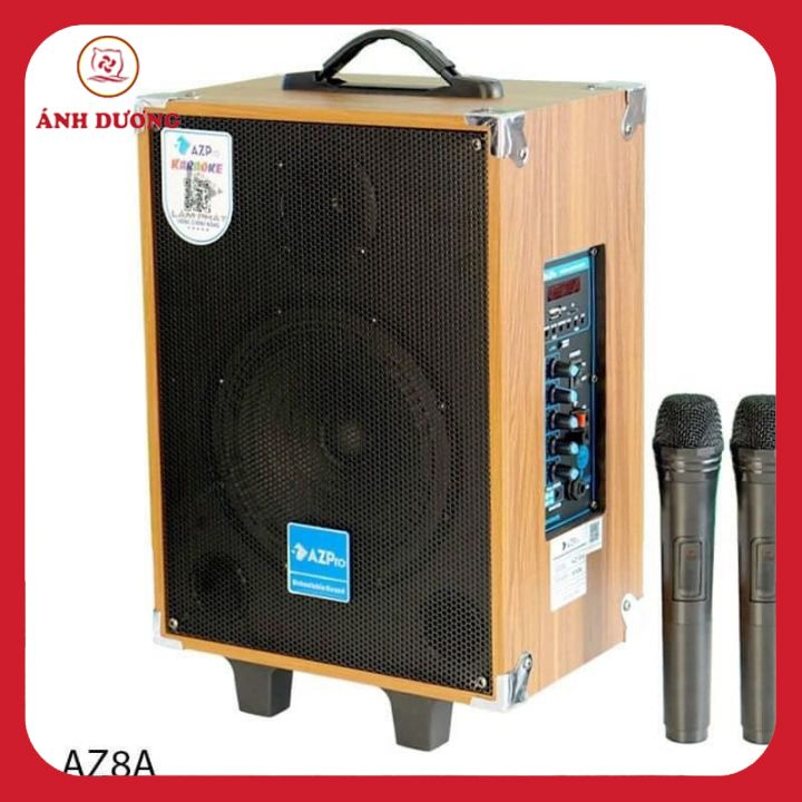 Loa kéo bass 20 vỏ gỗ có chống hú mic ( Azpro Az8 pro ,loa karaoke mini)