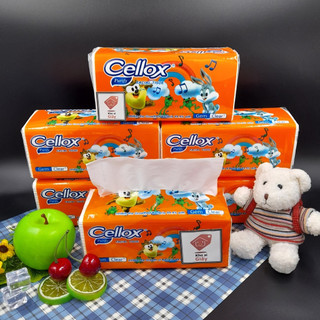Combo 4 bịch giấy rút Cellox 300 tờ/3 lớp bịch lớn siêu dai mềm mịn - Giấy rút trắng loại 1