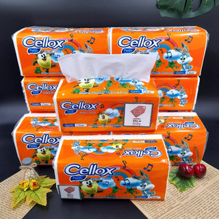 Combo 10 bịch giấy rút Cellox 300 tờ/3 lớp bịch lớn siêu dai mềm mịn - Giấy rút trắng loại 1