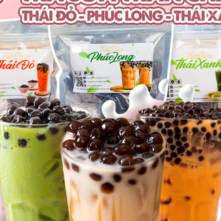 Set trà sữa 500g Thái xanh, Thái đỏ, Phúc long tự pha tiệm ăn vặt Queen thành phẩm 15-18 ly