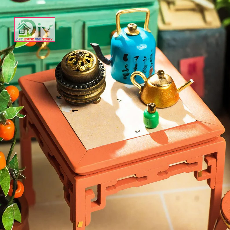 Nhà búp bê bằng gỗ DIY Robotime Rolife tự lắp ghép lắp ráp | QUÁN TRÀ  - Quà tặng trang trí sáng tạo