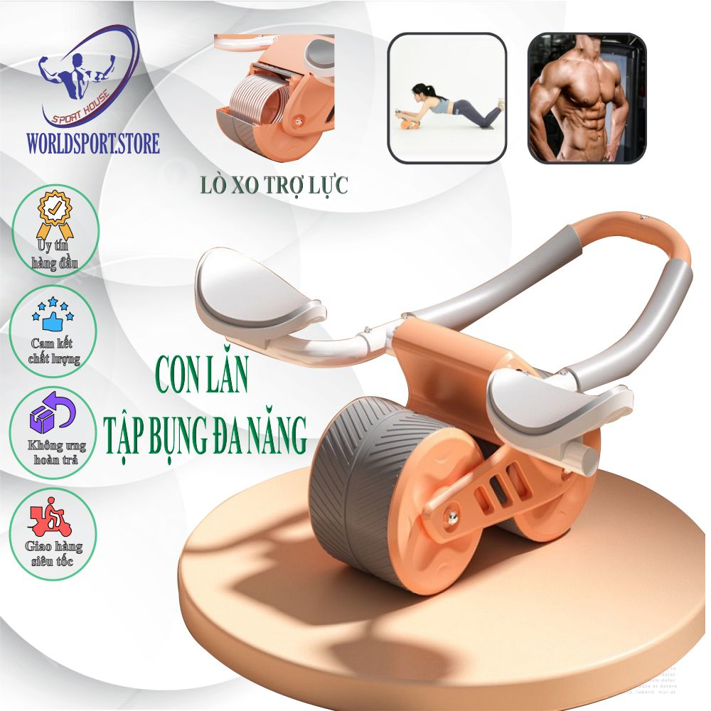(Sản Phẩm Mới 2023) Dụng Cụ Con Lăn Cơ Bụng Đa Năng Cao Cấp Cho Nam và Nữ, tập thể thao tại nhà, văn phòng