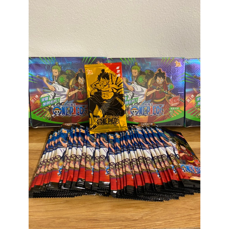 Thẻ bài One Piece Wano xanh 30 pack thường 1 pack đặc biệt