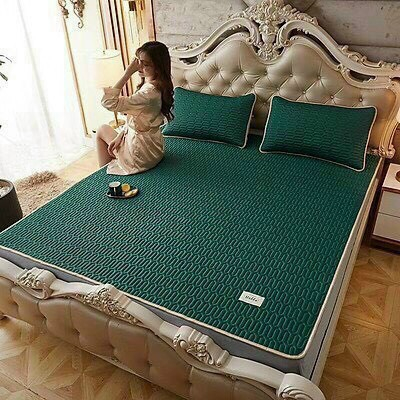 Chiếu điều hòa cao su non 3d cực kỳ mát và êm +tặng kèm 2 vỏ gối cùng màu và có bo chun nẹp 4 góc chiếu