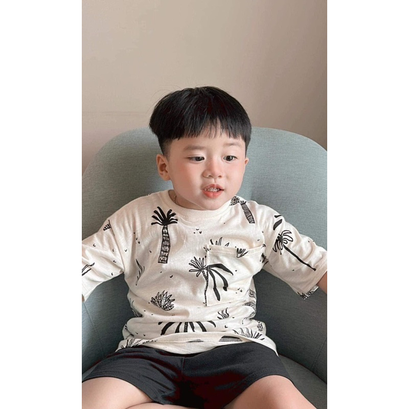 bộ áo cây dừa cho bé trai