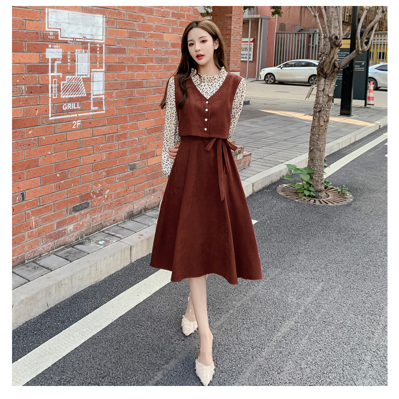 Đầm Nữ Đỏ Đô Hoa Nhí Thiếu Nữ Dịu Dàng Mỏng Manh Hàng Có Sẵn Hỏa Tốc B15