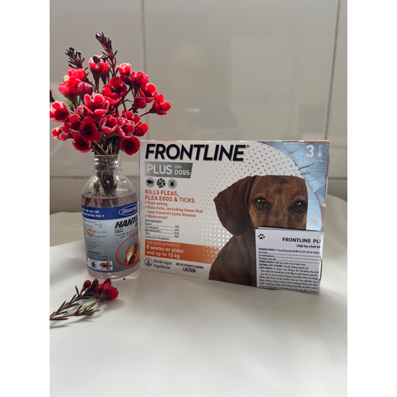 Tuýp Frontline plus dog  - sản phẩm nhỏ gáy ve rận, ghẻ cho chó dưới 10kg