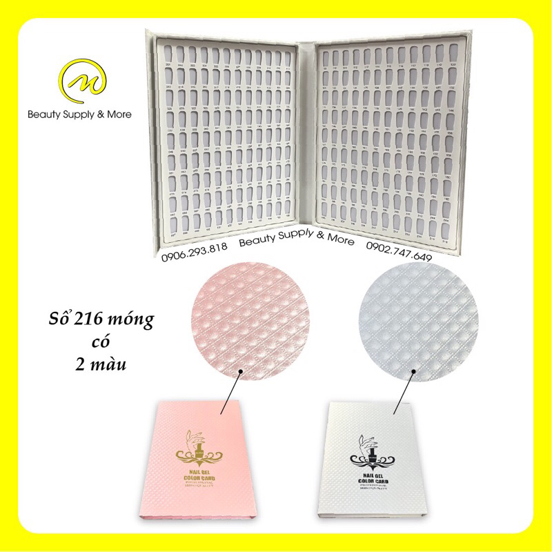 Sổ Gắn Móng Mẫu Làm Bảng Màu Nail/ Móng gắn sổ mẫu 206/120 móng💅