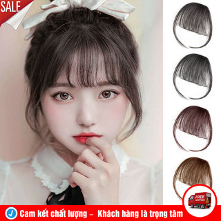 Tóc mái thưa giả kẹp phồng chất tơ tự nhiên như tóc thật cho nữ
