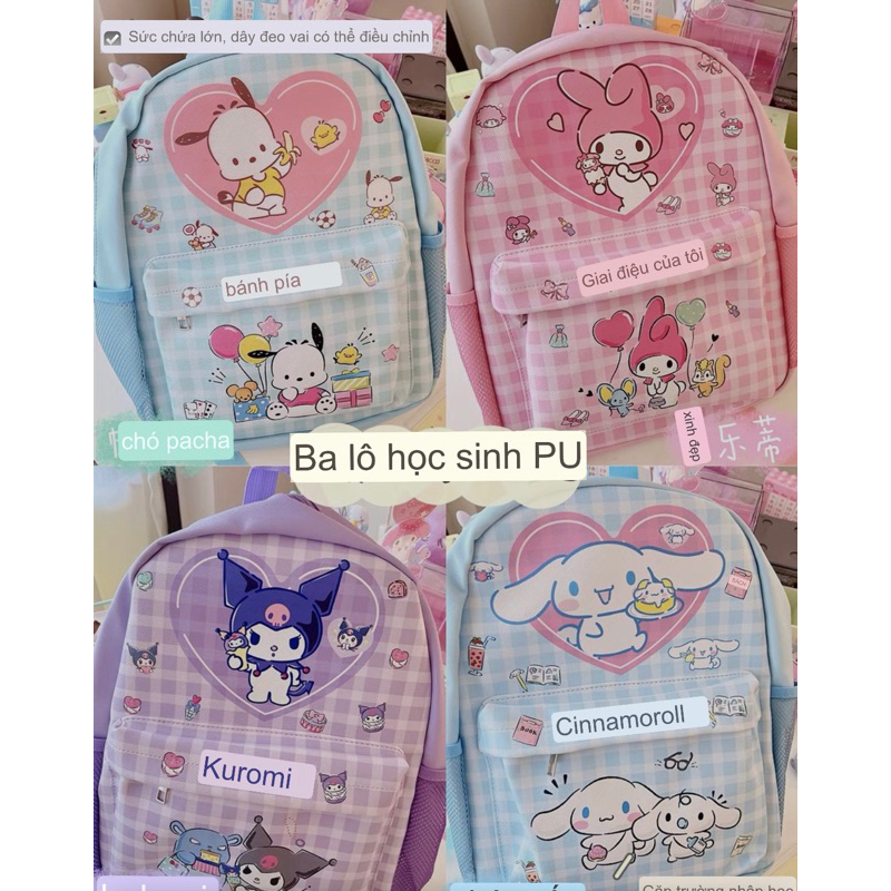 Ba Lô Đeo Vai Đi Học Nhân Vật Hoạt Hình Kuromi Yugui Dễ Thương