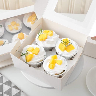 10 Hộp đựng bánh cupcake mặt trong suốt