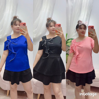 ÁO THUN KIỂU LỆCH VAI TRẺ TRUNG BigSiZe Nữ 68kg-95kg