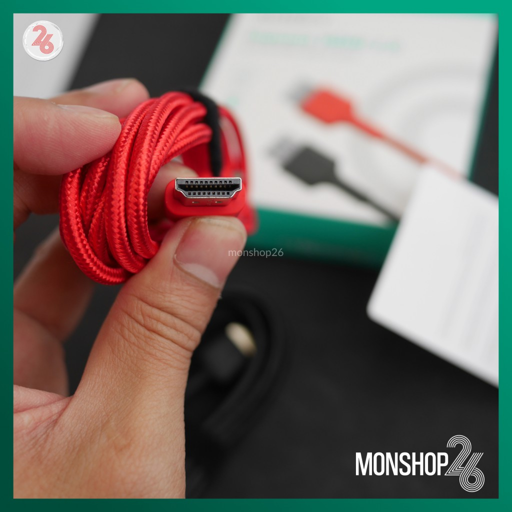 🔌 Bộ cáp HDMI to HDMI Aukey CB-H01 bọc dù dài 2m - Chính hãng 🔌